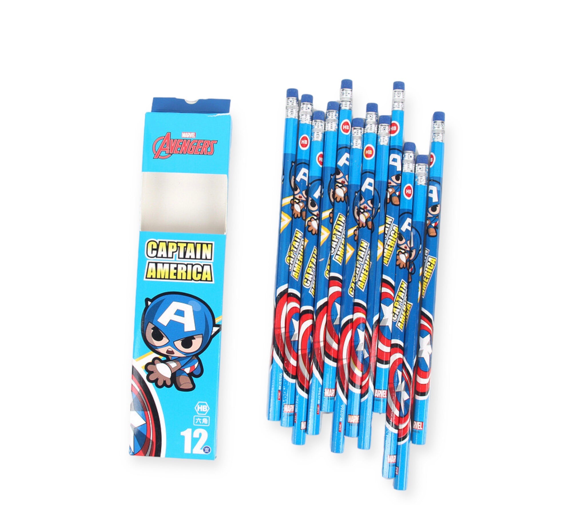 Captain America 12 pencil set